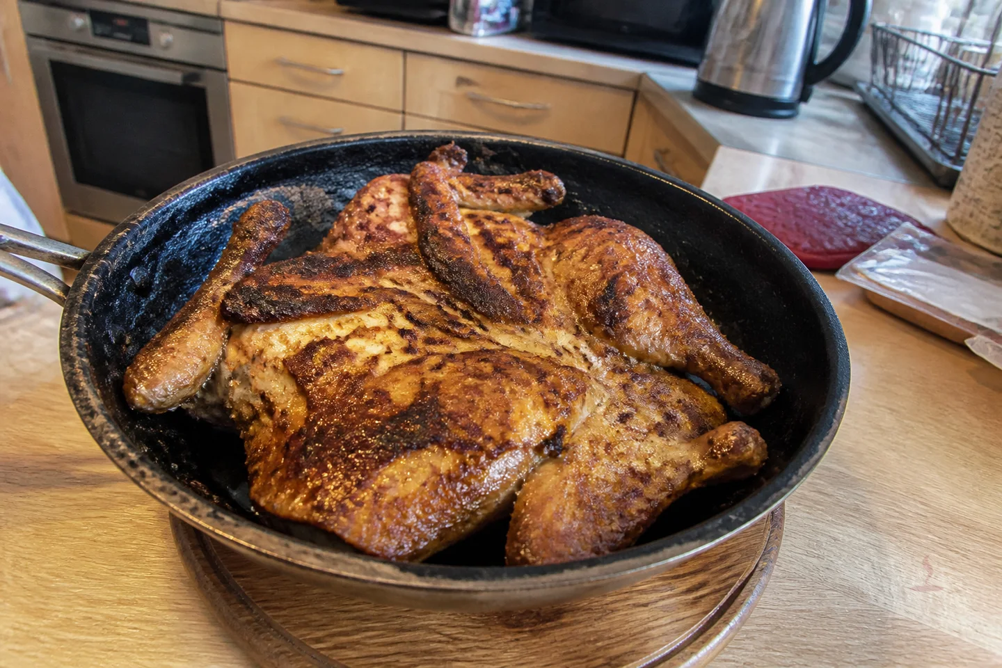 Armenian chutik crisp pressed chicken with paprika herbs and lemon