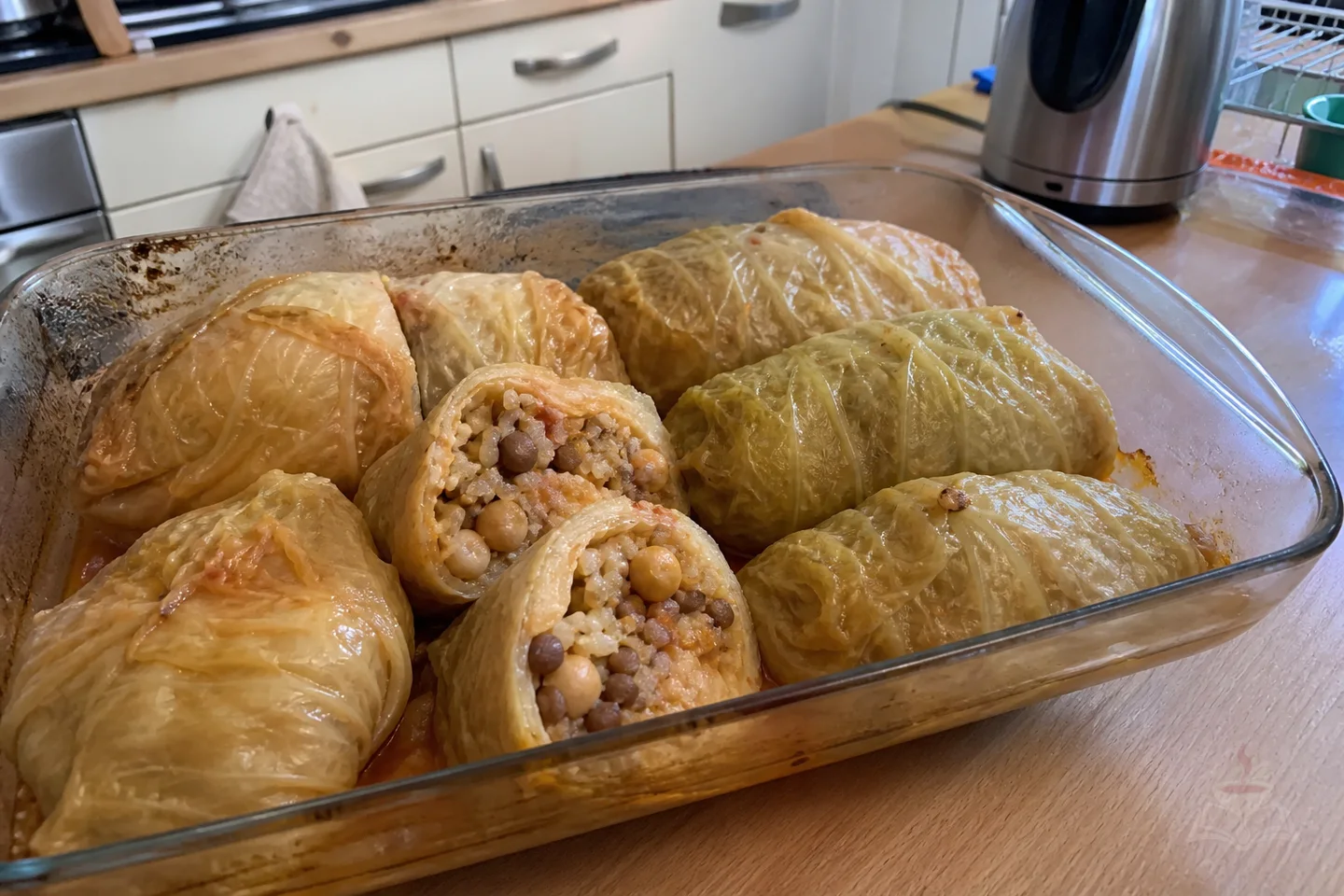 Armenian pasuts tolma cabbage rolls filled with legumes and grains